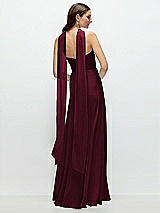 Rear View Thumbnail - Cabernet Skinny Chiffon Scarf