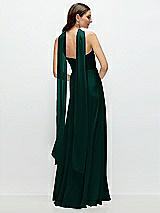 Rear View Thumbnail - Evergreen Skinny Chiffon Scarf