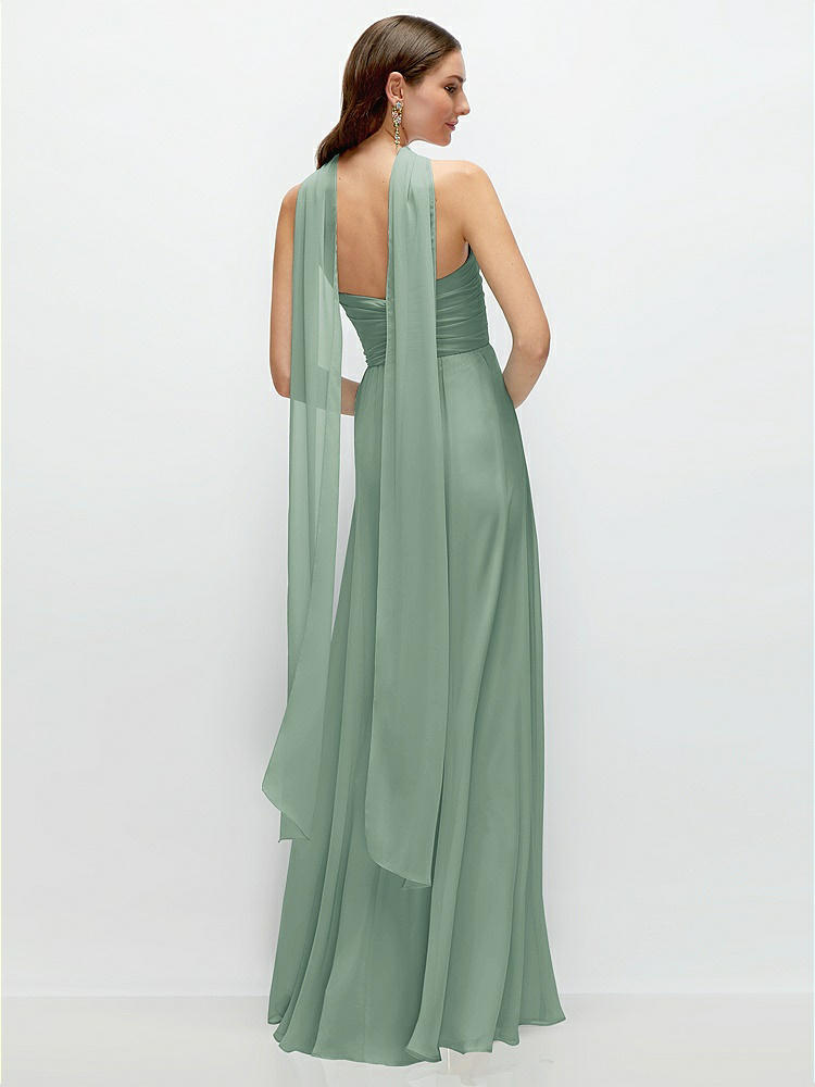 Back View - Seagrass Skinny Chiffon Scarf