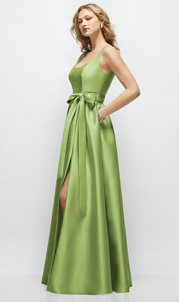 Front View - Mojito Scoop-Neck Tank Bodice Maxi Dress with Full Skirt