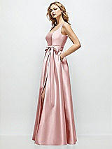 Front View Thumbnail - Ballet Pink Scoop-Neck Tank Bodice Maxi Dress with Full Skirt