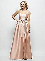 Side View Thumbnail - Cameo Scoop-Neck Tank Bodice Maxi Dress with Full Skirt