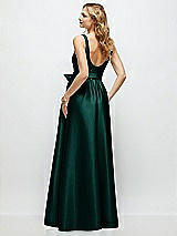 Rear View Thumbnail - Evergreen Scoop-Neck Tank Bodice Maxi Dress with Full Skirt