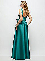 Rear View Thumbnail - Jade Scoop-Neck Tank Bodice Maxi Dress with Full Skirt