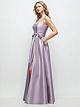 Front View Thumbnail - Lilac Haze Scoop-Neck Tank Bodice Maxi Dress with Full Skirt