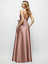 Rear View Thumbnail - Neu Nude Scoop-Neck Tank Bodice Maxi Dress with Full Skirt