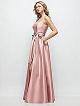 Front View Thumbnail - Rose Scoop-Neck Tank Bodice Maxi Dress with Full Skirt