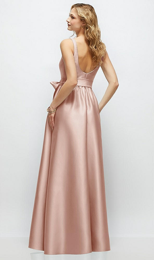 Back View - Toasted Sugar Scoop-Neck Tank Bodice Maxi Dress with Full Skirt