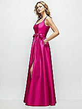 Front View Thumbnail - Think Pink Scoop-Neck Tank Bodice Maxi Dress with Full Skirt