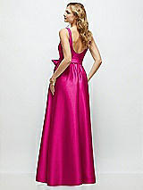 Rear View Thumbnail - Think Pink Scoop-Neck Tank Bodice Maxi Dress with Full Skirt