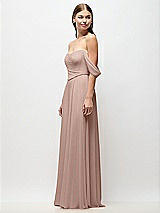 Side View Thumbnail - Neu Nude Off-the-Shoulder Basque Corset Chiffon Maxi Dress