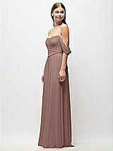 Side View Thumbnail - Sienna Off-the-Shoulder Basque Corset Chiffon Maxi Dress
