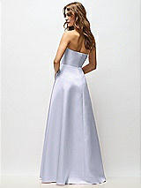 Rear View Thumbnail - Silver Dove Strapless Hand-Pleated Bodice Satin Maxi Dress with Full Pleated Skirt
