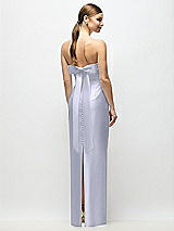 Side View Thumbnail - Silver Dove Strapless Cuff Satin Maxi Dress with Column Skirt & Back Bow