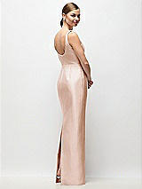 Rear View Thumbnail - Cameo Scoop Neck Satin Column Maxi Dress