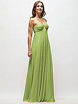 Front View Thumbnail - Mojito Empire Waist Chiffon Halter Maxi Dress with Convertible Spaghetti Straps
