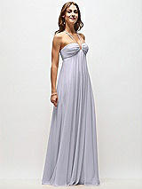 Front View Thumbnail - Silver Dove Empire Waist Chiffon Halter Maxi Dress with Convertible Spaghetti Straps