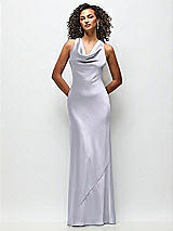 Front View Thumbnail - Silver Dove Cowl Neck Criss-Cross Back Satin Maxi Dress