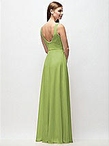Rear View Thumbnail - Mojito Scoop Neck Tank Strap Chiffon Maxi Dress