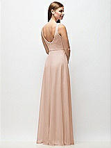 Rear View Thumbnail - Cameo Scoop Neck Tank Strap Chiffon Maxi Dress