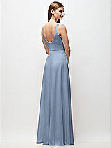 Rear View Thumbnail - Cloudy Scoop Neck Tank Strap Chiffon Maxi Dress