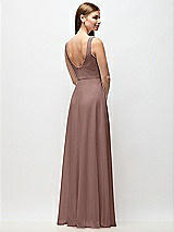 Rear View Thumbnail - Sienna Scoop Neck Tank Strap Chiffon Maxi Dress