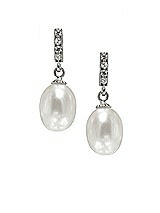 Front View Thumbnail - Natural Pearl Deco Drop Earrings