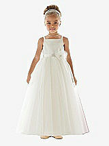 Front View Thumbnail - Ivory Flower Girl Dress FL4020