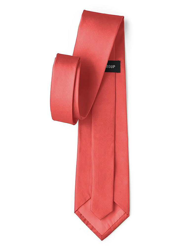 Back View - Perfect Coral Peau de Soie Neckties by After Six