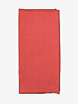 Front View Thumbnail - Perfect Coral Peau de Soie Pocket Squares by After Six