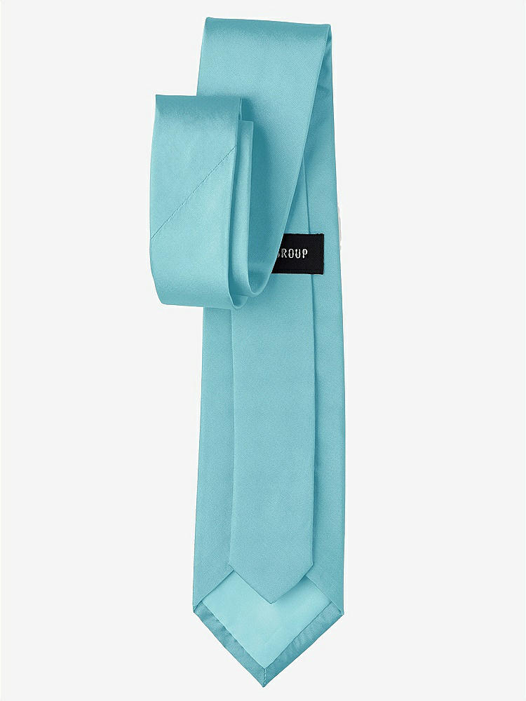 Back View - Aquamarine Peau de Soie Boy's 50" Necktie by After Six