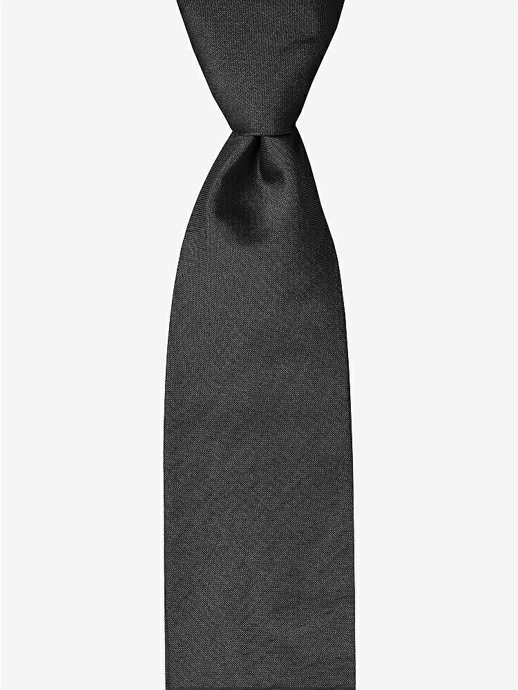 Front View - Black Peau de Soie Boy's 50" Necktie by After Six