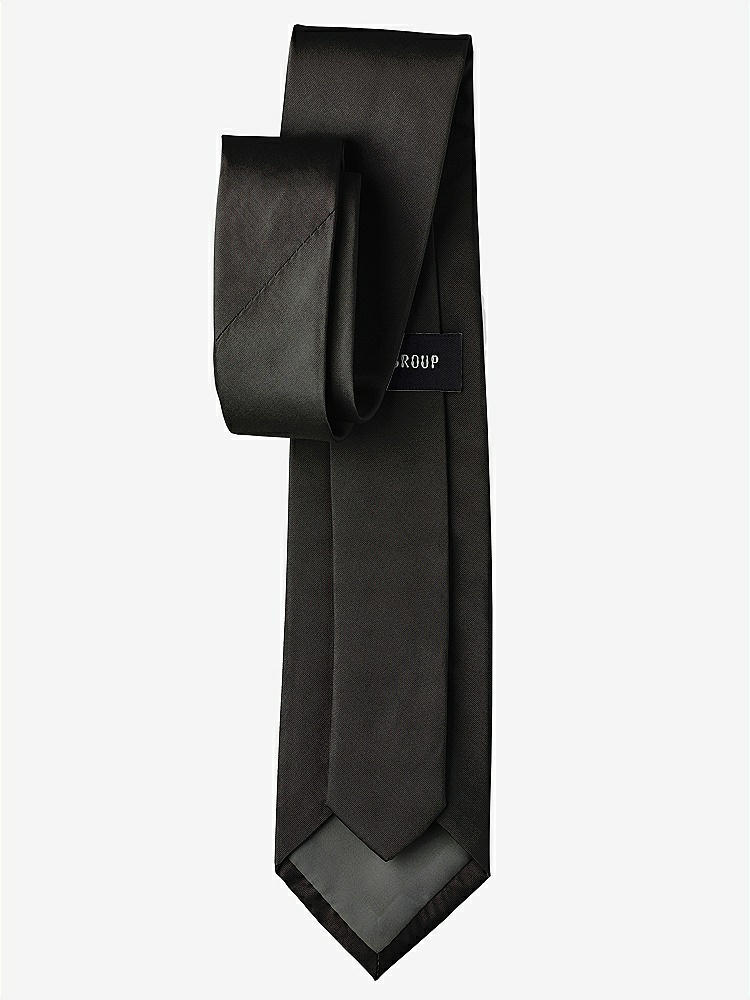 Back View - Black Peau de Soie Boy's 50" Necktie by After Six