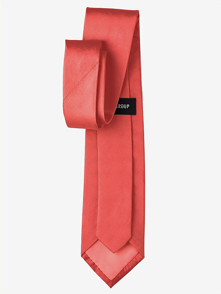 Back View - Perfect Coral Peau de Soie Boy's 50" Necktie by After Six