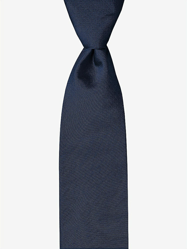 Front View - Midnight Navy Peau de Soie Boy's 50" Necktie by After Six