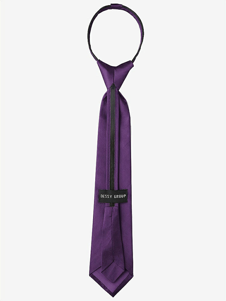 Back View - Majestic Peau de Soie Boy's 14" Zip Necktie by After Six