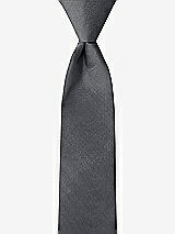 Front View Thumbnail - Ebony Peau de Soie Boy's 14" Zip Necktie by After Six