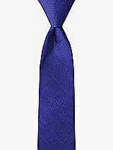 Front View Thumbnail - Electric Blue Peau de Soie Boy's 14" Zip Necktie by After Six