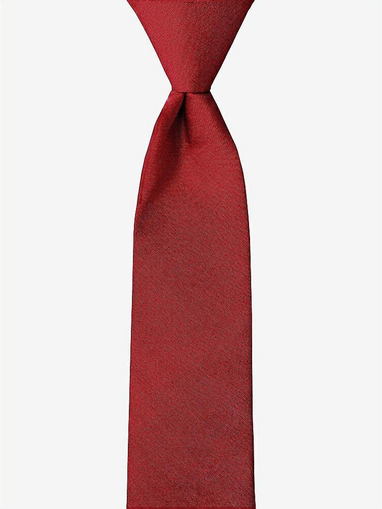 Front View - Garnet Peau de Soie Boy's 14" Zip Necktie by After Six