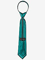 Rear View Thumbnail - Jade Peau de Soie Boy's 14" Zip Necktie by After Six