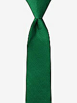 Front View Thumbnail - Pine Green Peau de Soie Boy's 14" Zip Necktie by After Six