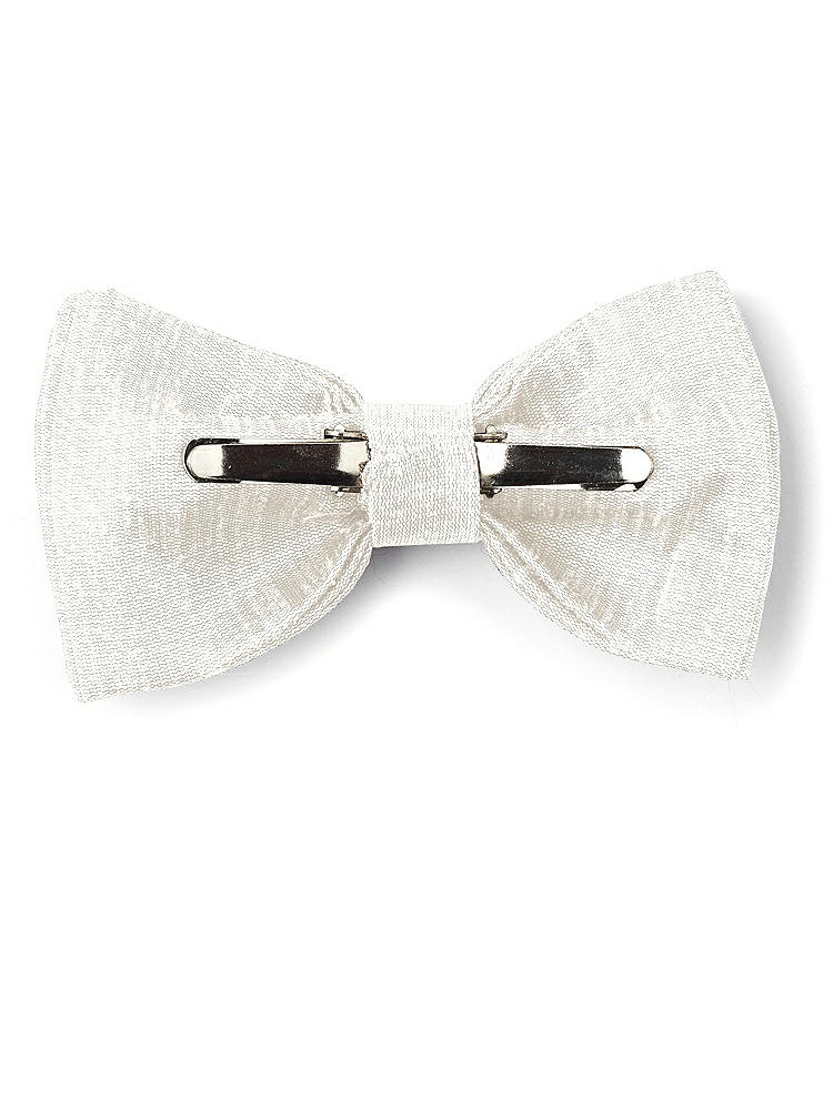 Back View - Ivory Dupioni Boy's Clip Bow Tie by After Six