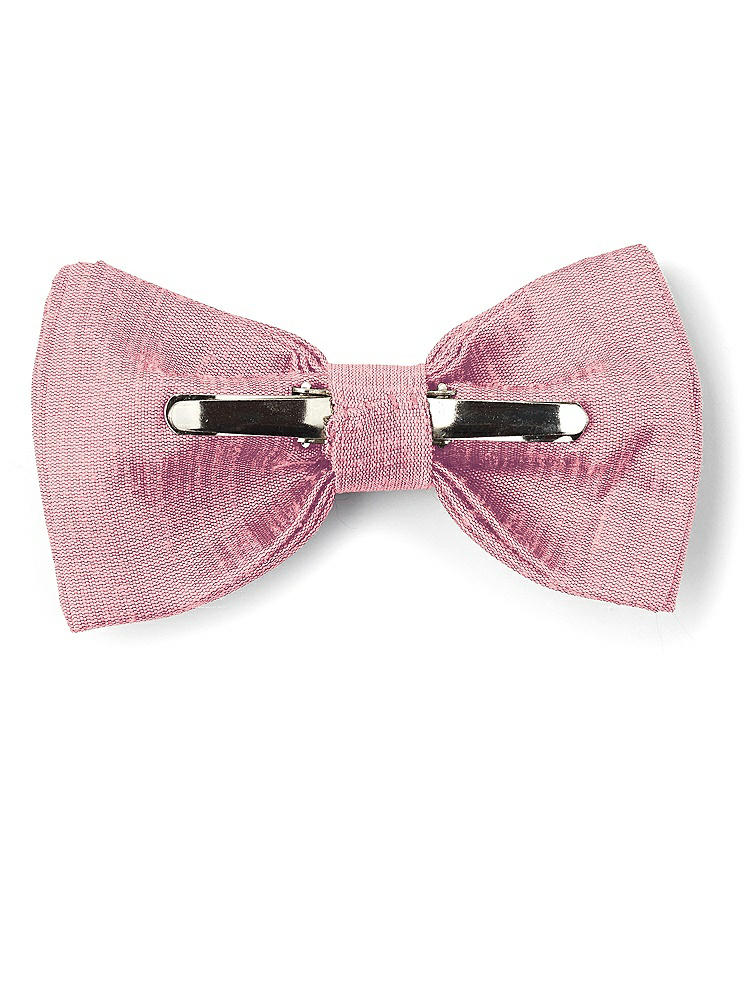 Back View - Papaya Dupioni Boy's Clip Bow Tie by After Six