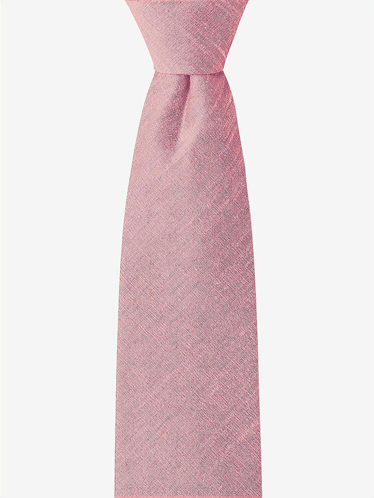 Front View - Papaya Dupioni Boy's 14" Zip Necktie by After Six