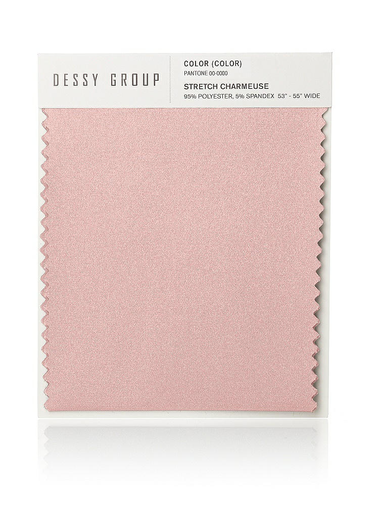 Front View - Rose - PANTONE Rose Quartz Stretch Charmeuse Swatch