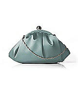 Rear View Thumbnail - Icelandic Gathered Satin Clutch