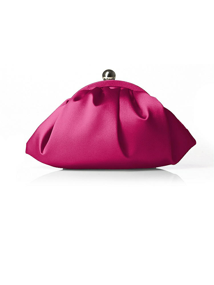 Front View - Tutti Frutti Gathered Satin Clutch