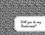 Front View Thumbnail - Ebony & Ebony Will You Be My Bridesmaid Card - Petal