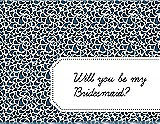 Front View Thumbnail - Marine & Ebony Will You Be My Bridesmaid Card - Petal