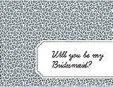 Front View Thumbnail - Platinum & Ebony Will You Be My Bridesmaid Card - Petal